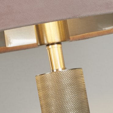 Searchlight London - lampe à poser - Ø 38 x 63 cm - argent et rose