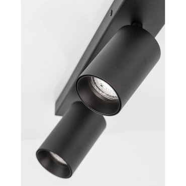 Nova Luce Tod - spot en saillie 2L - 35 x 6 x 12,7 cm - noir sable