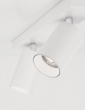 Nova Luce Tod - spot en saillie 2L - 35 x 6 x 12,7 cm - blanc sable
