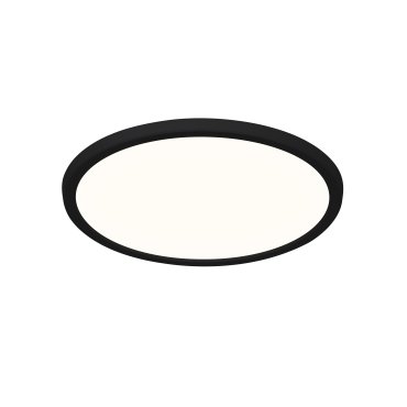 Nordlux Oja - plafonnier - Ø 29,4 x 2,3 cm - 15W LED inclus (3000K/4000K) - noir