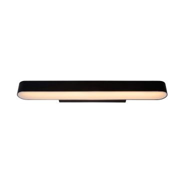 Lucide Madelon - miroir lumineux - 60 x 5 x 10 cm - 9W LED inclus - IP44 - noir et opale