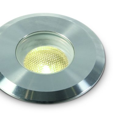 ONE Light LED Underwater Range - projecteur sous-marin à LED - Ø 52 mm, Ø 46 mm encastrable - 1W LED dimmable inclus - IP68 - acier inoxydable - couleur de lumière blanc chaud
