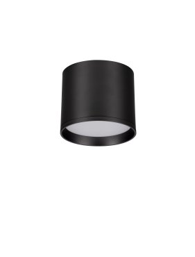 Nova Luce Ziaza - plafonnier - Ø 10 x 8,6 cm - 10W LED inclus - noir sablé