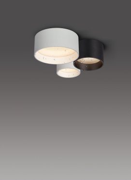 VK Lighting Mos - plafonnier extérieur - Ø 11 x 7,5 cm - LED 12W incluse - IP44 - noir