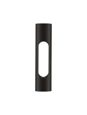 Nova Luce Ellery - lampe de jardin - Ø 8 x 36 cm - 12W LED inclus - IP65 - noir sablé