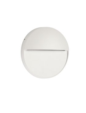 Nova Luce Rodix - applique murale extérieure - Ø 16 x 3,1 cm - 5W LED inclus - IP54 - blanc sablé
