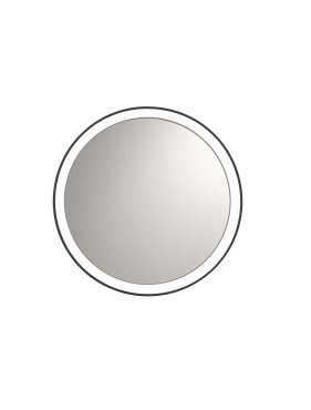 Nova Luce Onar - miroir avec éclairage - Ø 58 x 6 cm - 21W LED inclus - noir sablé
