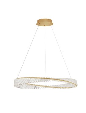 Nova Luce Aurelia - suspension - Ø 80 x 120 cm - 43W LED dimmable inclus - or