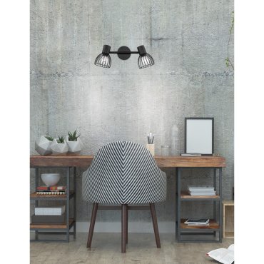 Nova Luce Fiumicino - spot en saillie 2L - 25,5 x 8 x 18 cm - noir mat