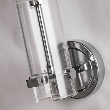 Searchlight Scope - applique murale - 10 x 29 cm - IP44 - chromé et transparent