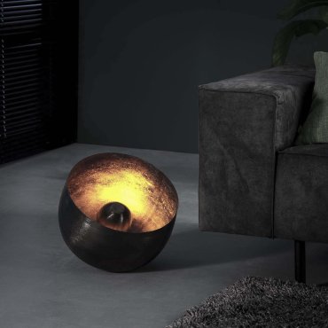 Vico Basket - lampe à poser et lampadaire - Ø 36 x 35 cm - nickel noir