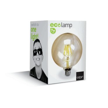 ONE Light Ampoule LED rétro - Ø 12,5 x 17,5 cm - E27 - 7W dimmable - 2200K - ambre