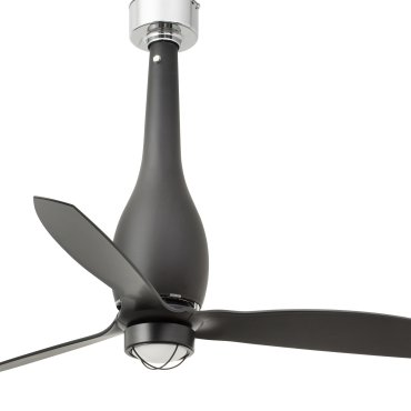 Faro Eterfan - ventilateur de plafond avec lumière et télécommande - Ø 128 cm - 17W LED inclus - noir mat