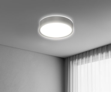 Century Italia Blanca Luxe - plafonnier - Ø 40 x 7 cm - 24W LED inclus - gris