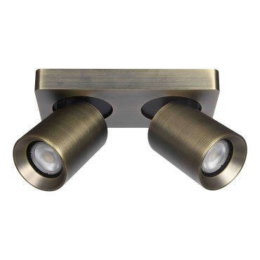 Artdelight Megano – spot en saillie 2 lumières – 20 x 10 x 11,5 cm – bronze antique