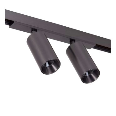 Lucide Linial Bix - système de rails magnétiques - spot sur rail - 17 x 3,5 x 10 cm - LED 2 x 8W incl. - Fonction de gradation et couleur de lumière réglable via l'application - noir chrome mat