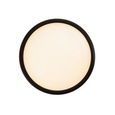 Maxlight Lotto - plafonnier - Ø 48 x 14 cm - 40W + 10W LED inclus - blanc et noir