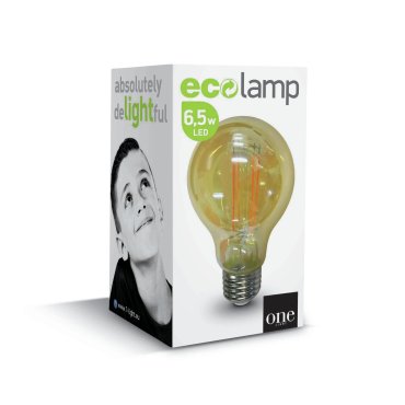 ONE Light Ampoule LED rétro - Ø 6 x 10,5 cm - E27 - 6,5W dimmable - 2200K - ambre