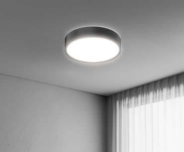 Century Italia Blanca Luxe - plafonnier - Ø 30 x 7 cm - 17W LED inclus - noir