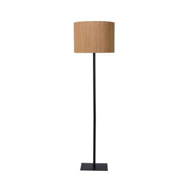 Lucide Magius - lampadaire - 156,5 cm - brun clair et noir