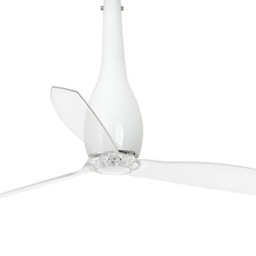 Faro Eterfan - ventilateur de plafond avec télécommande - Ø 128 cm - blanc et transparent