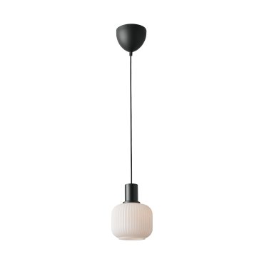 Nordlux Milford - lampe suspendue - Ø 15 x 228,8 cm - noir et blanc