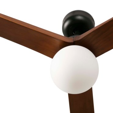 Faro Klim L - ventilateur de plafond avec lumière - Ø 150 cm - noir mat et noyer foncé
