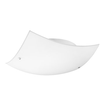 Nova Luce Quale - plafonnier - 30 x 30 x 8 cm - blanc et chrome