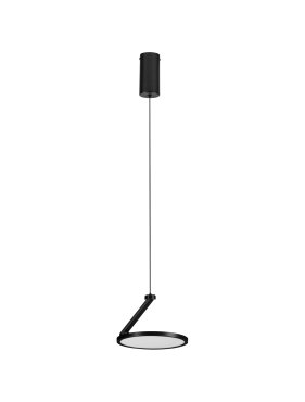 Nova Luce Opi - lampe suspendue - Ø 20 x 260 cm - 14W LED inclus - noir sablé