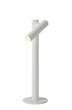 Lucide Antrim - lampe de table rechargeable - Ø 11 x 35,8 cm - 2,2W dimmable led inclus - IP54 - blanc