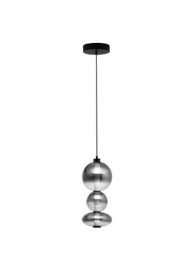 Nova Luce Bally - lampe suspendue - Ø 20 x 170 cm - 20W dimmable LED inclus - noir mat et gris fumé