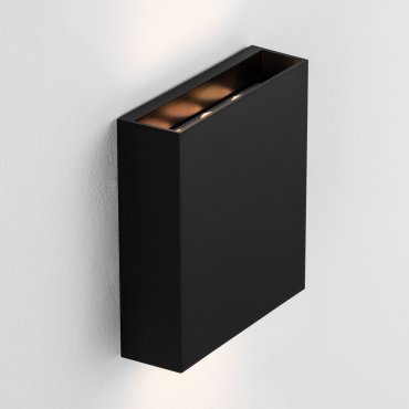 Nova Luce Way - applique murale extérieure - 13 x 14 x 4 cm - 6W LED inclus - IP65 - noir sablé