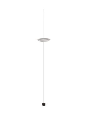 Nova Luce Olos - lampe suspendue - 35 x 370 x 10 cm - 21W dimmable LED inclus - blanc sablé et miroir chromé