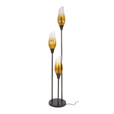 Vico Cocoon - lampadaire - Ø 35 x 168 cm - brun sienne et transparent