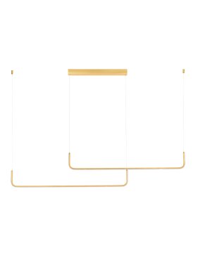 Nova Luce Strita - lampe suspendue - 150 x 120 cm - 40W dimmable LED inclus  - laiton doré