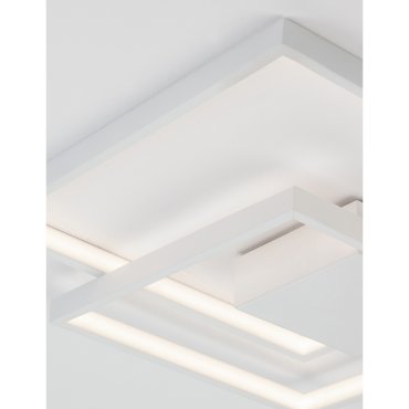 Nova Luce Porto - plafonnier - 42,5 x 42,5 x 6 cm - 30W LED dimmable inclus - blanc sable