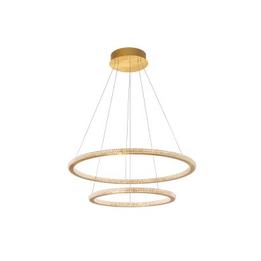 Nova Luce Cilion - lampe suspendue - Ø 60 x 150 cm - 56W LED dimmable inclus - laiton doré