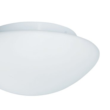 Searchlight Bathroom Flush - plafonnier de salle de bains - Ø 35 x 11,5 cm - IP44 - blanc opale