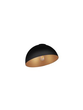 Nova Luce Onia - plafonnier - Ø 29 x 19 cm - noir sablé et or