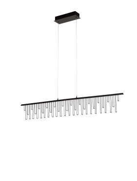 Nova Luce Stellar - lampe suspendue - 120 x 150 x 8 cm - 17W dimmable LED inclus - noir sablé