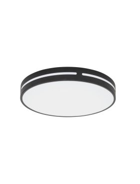 Nova Luce Wheel - plafonnier - Ø 45 x 6 cm - 30W LED inclus - noir sable