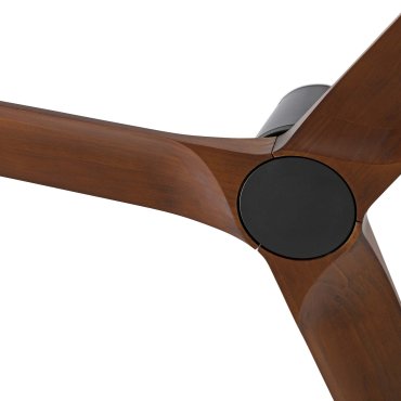 Faro Heywood Tub S Tuya Smart - ventilateur de plafond - Ø 90 cm - noir mat et noyer foncé
