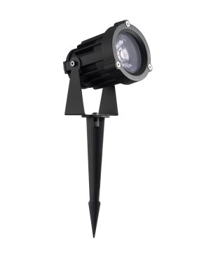 Nova Luce Quick – spot de sol sur piquet - Ø 8 x 14 cm - 13W LED inclus - IP65 - noir sablé