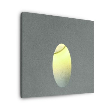 ONE Light Dark Light - applique murale extérieure - 7 x 7 x 4,5 cm - 3W LED inclus - IP54 - gris