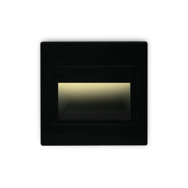 ONE Light Indoor Square Wall Recessed - applique murale encastrée - 9,4 x 3,5 x 9,4 cm - 1,5W LED inclus - noir