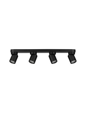 Nova Luce Amecy - spot en saillie 4L - 60 x 12,5 x 6,5 cm - noir sablé
