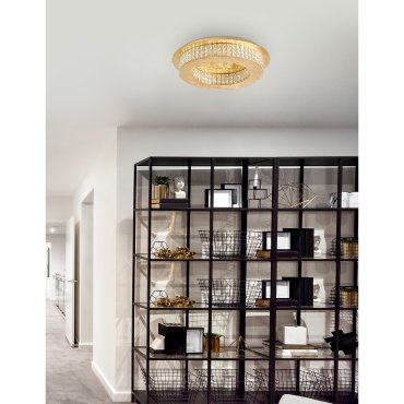 Nova Luce Zeffari - plafonnier - Ø 50 x 10,7 cm - 40W LED inclus - or