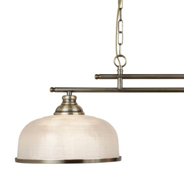 Searchlight Bistro II - lampe suspendue - 75 x 27 x 80 cm - laiton antique