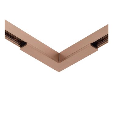 Lucide Linial - système de rails magnétiques - profilé d’angle horizontal &amp; connecteur électrique - 9 x 9 x 1,8 cm - champagne