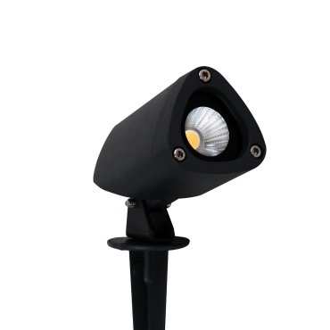 Nova Luce Inside - spot de sol sur piquet - 24 cm - 3W LED inclus - IP65 - noir